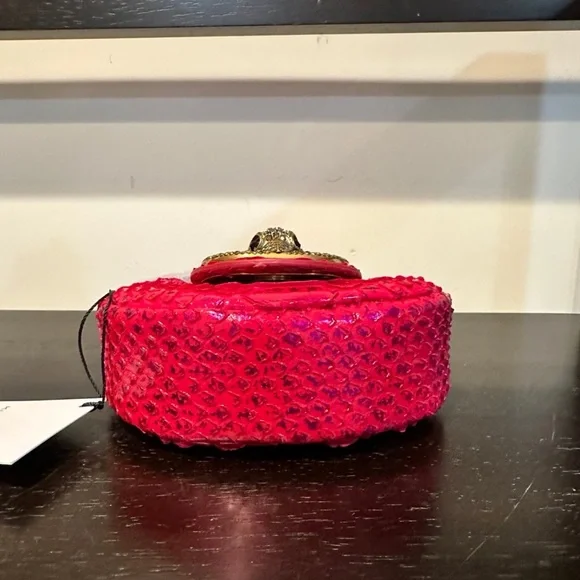 Kurt Geiger Micro Chelsea Hobo Bag Fuchsia - Picture 9 of 11